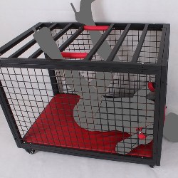 SM-Sklavenkäfig aus Stahl mit stabilen Halterungen verstellbar