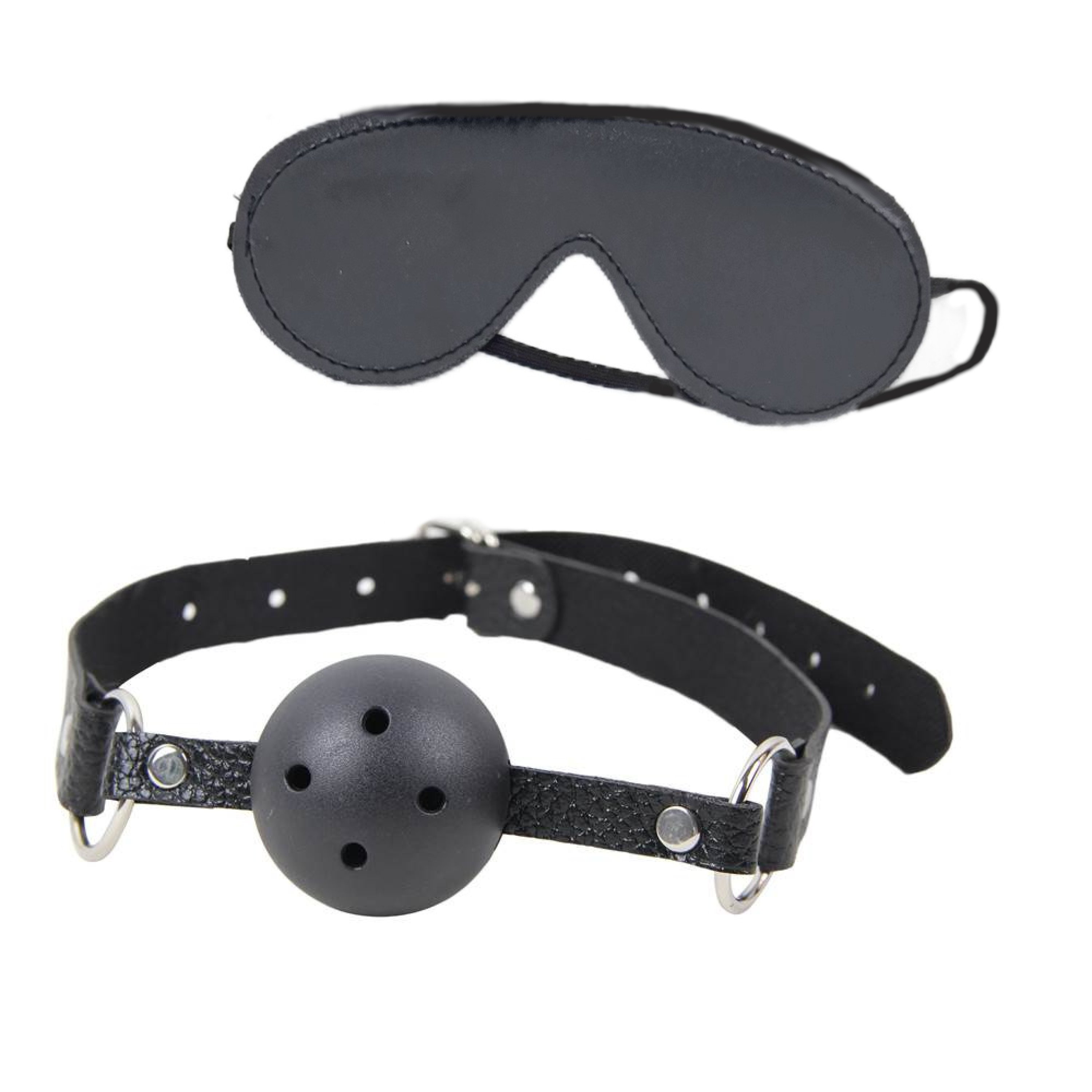 Black Leather Bondage Adult SM Set