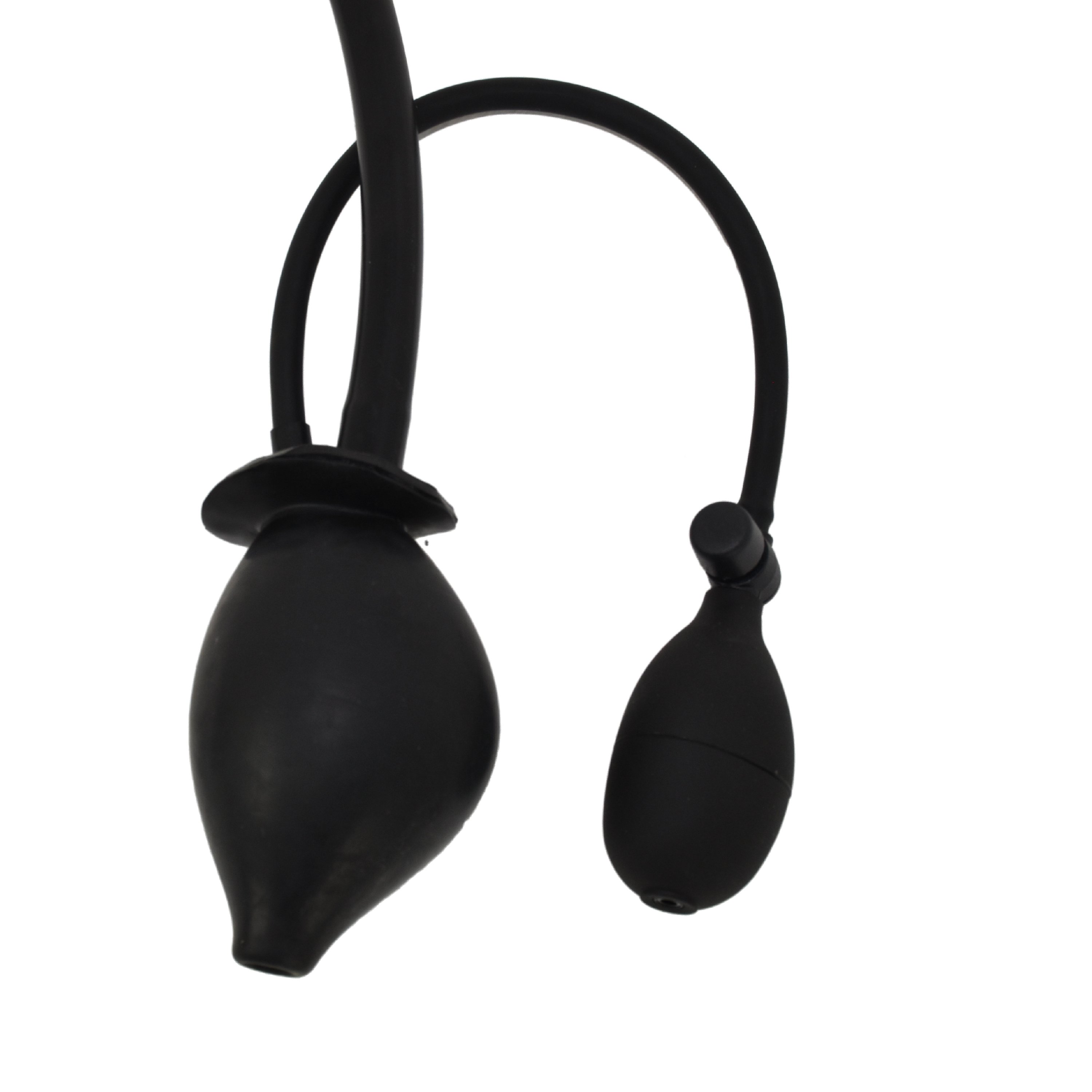 Latex Anal Plug mit langem Schlauch