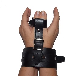 Kunstleder Handgelenkfessel gefüttert