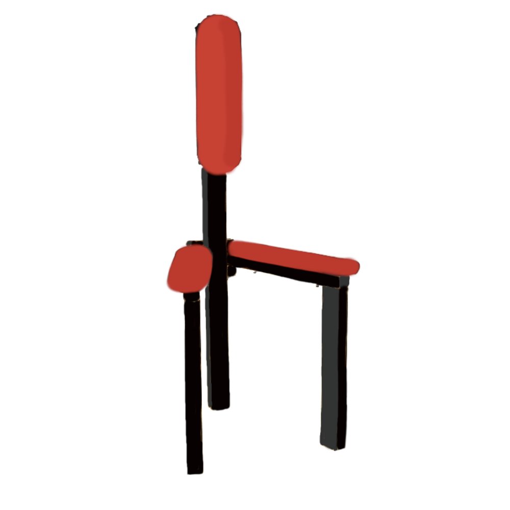 Female Bondage Chair schwarz lackiert