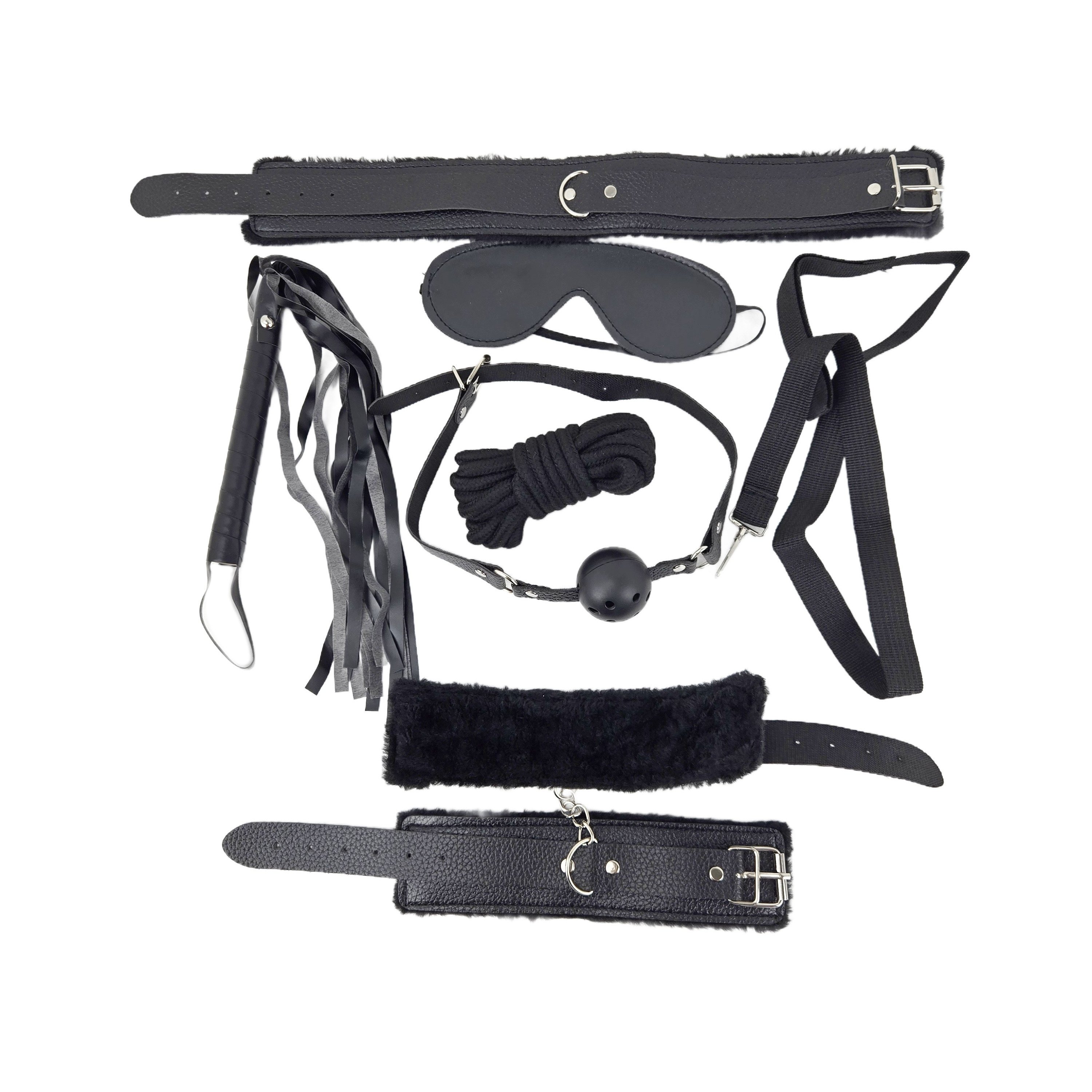 Black Leather Bondage Adult SM Set